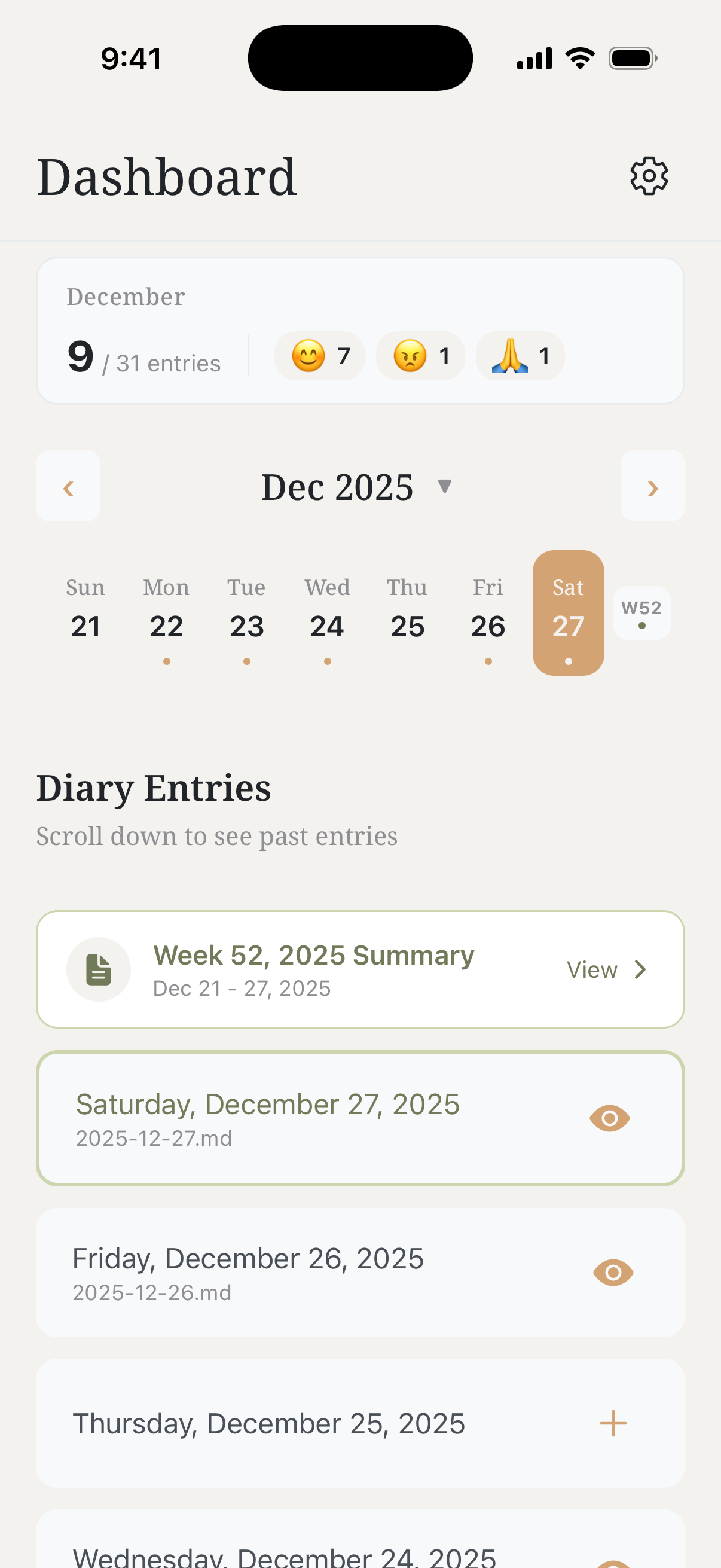 Opal app dashboard screen